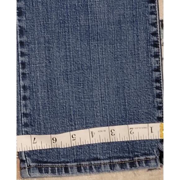 Levis 505 Straight Leg Womens Denim Jeans Mid-Rise Size 6L Small slits hems - Picture 10 of 10